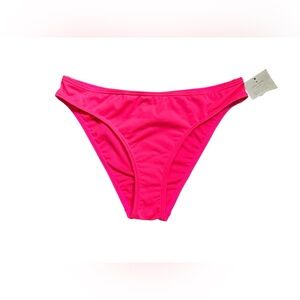 KATE SPADE Solids High Cut Bikini swim Bottom radiant pink style S6C411S NWT